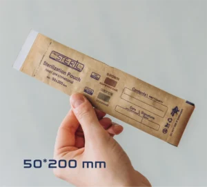 Sterilization pouches 50×250 mm brown Kraft paper 100 pcs